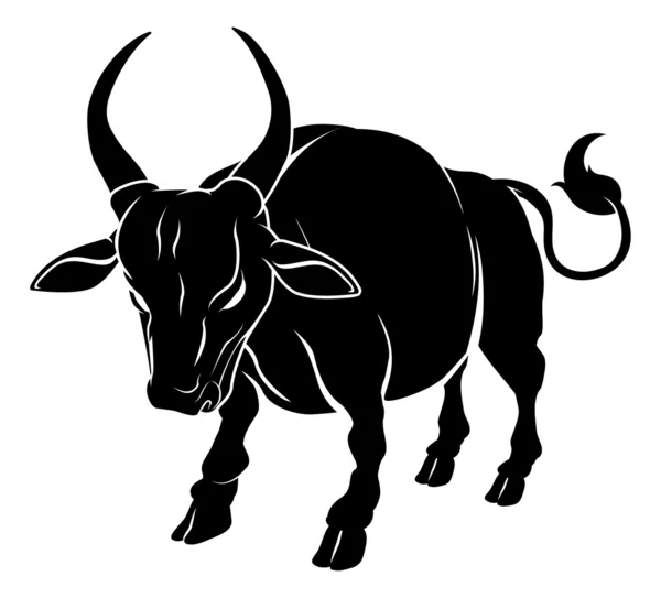 Gestileerde ox illustratie — Stockvector