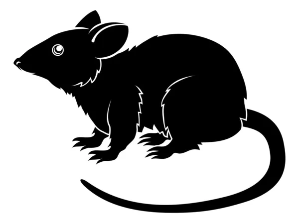 Stylised rat illustration — Stock Vector