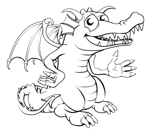 Feliz dragão dos desenhos animados —  Vetores de Stock