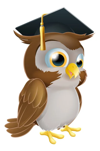 Búho graduado — Vector de stock