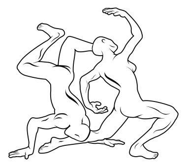 stilize dansçılar şekil