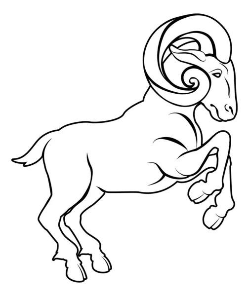 Ilustração em forma de carneiro — Vetor de Stock