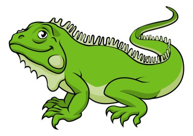 karikatür iguana kertenkele