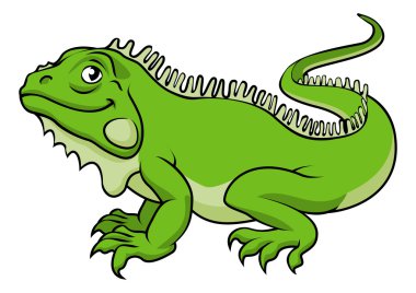 Cartoon Iguana Lizard clipart