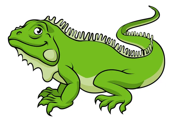 Lagarto do Iguana dos desenhos animados — Vetor de Stock