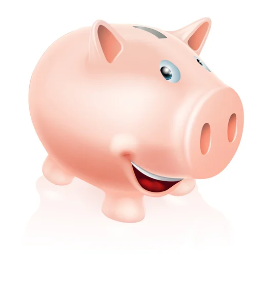 Cartoon Piggy Bank — Stock Vector