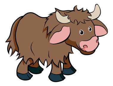 karikatür yak hayvan karakter