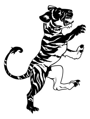 stilize tiger şekil
