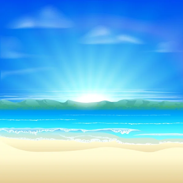 Summer sand beach background — Stock Vector