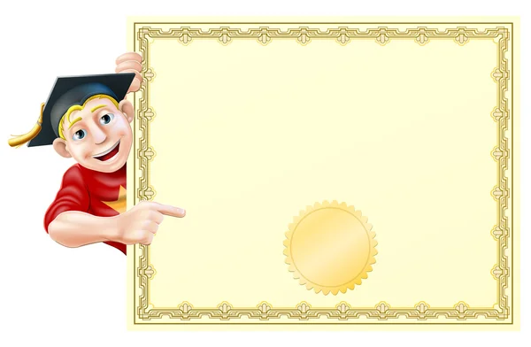 Graduate and certificate — Stock Vector