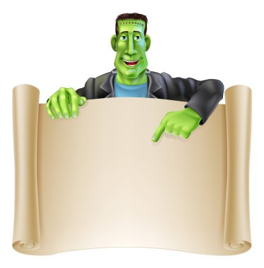 Frankenstein halloween işareti kaydırma