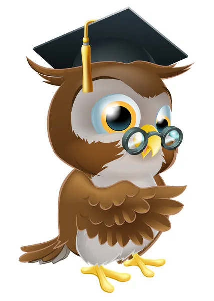 Professor owl — Stock Vector