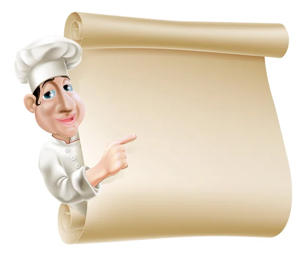 Illustration du menu déroulant du chef — Image vectorielle