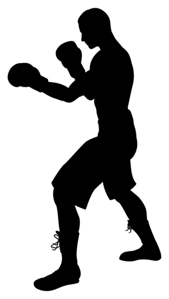 Boxer siluett — Stock vektor