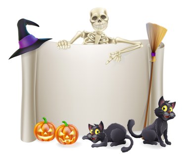 Halloween iskelet kaydırma