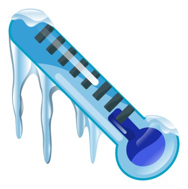 Weather icon clipart freezing cold thermometer illustration