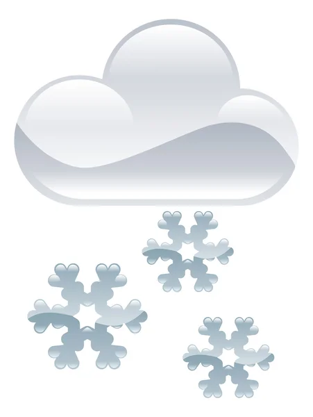 Pogoda ikony clipartów śnieg płatki ilustracja — Wektor stockowy