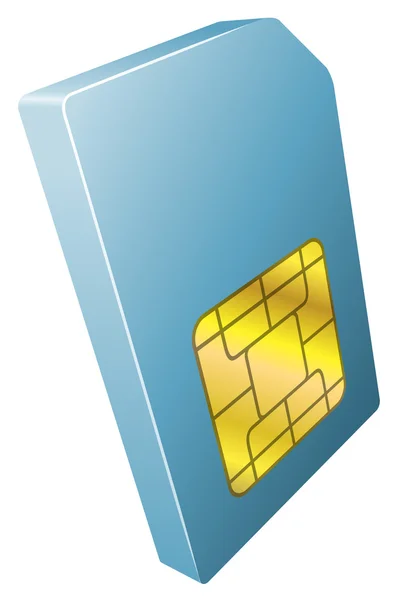 Illustrazione dell'icona della scheda SIM del telefono cellulare — Vettoriale Stock