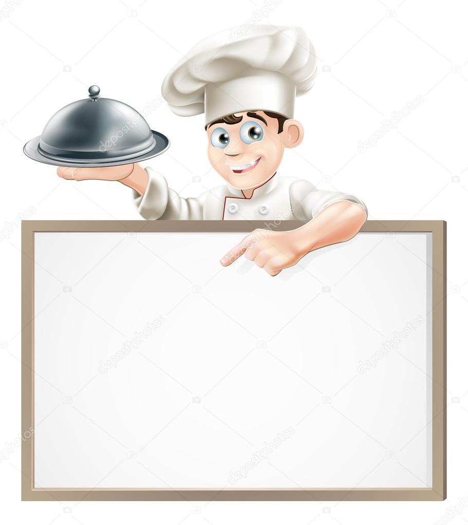 Cartoon Chef With Cloche And Menu Stock Vector C Krisdog Cartoon Chef With Cloche And Menu Stock Vector C Krisdog
