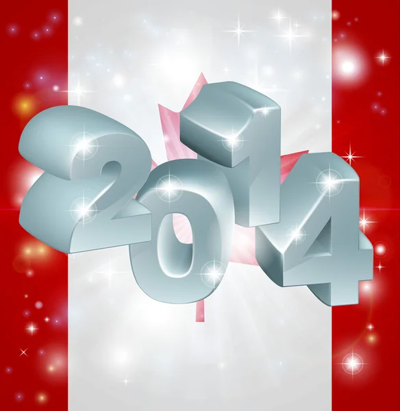 2014 Canada flag — Stock Vector