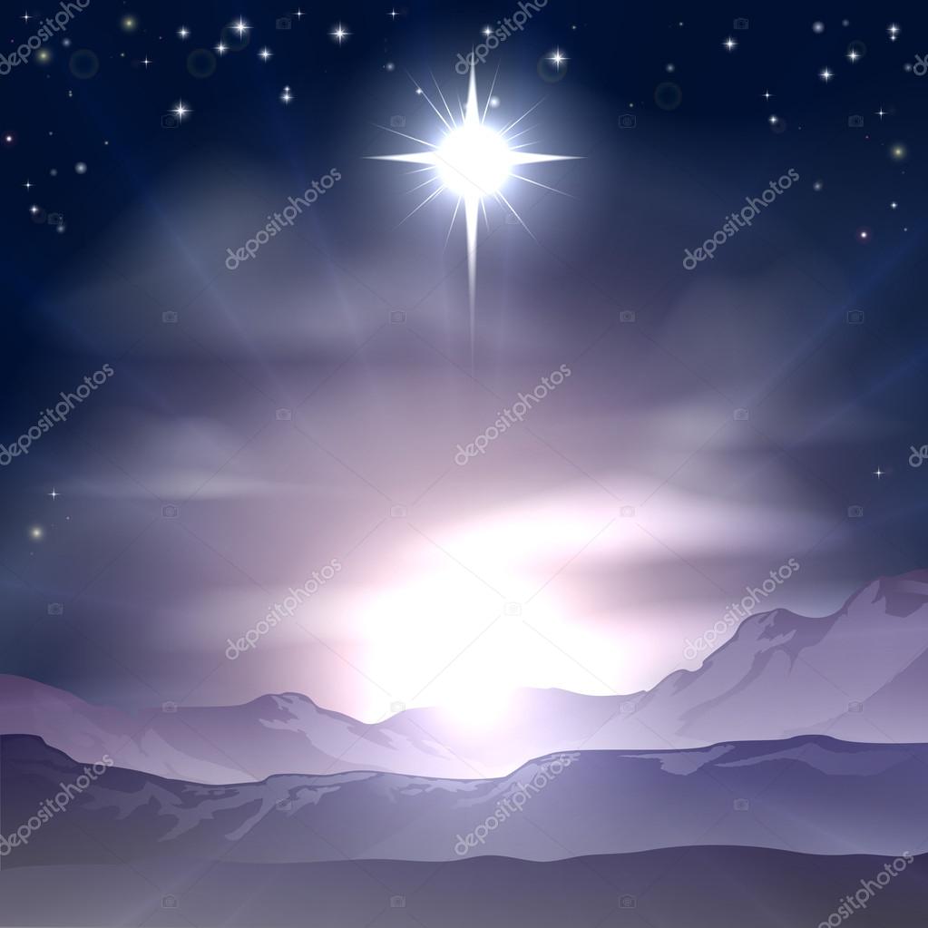 Weihnachtsstern Der Bethlehem Krippe Stockvektor Krisdog