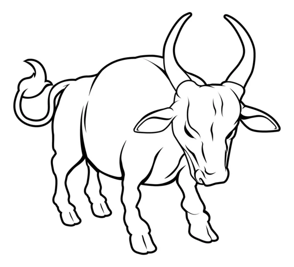 Wół stylizowana ilustracja — Wektor stockowy