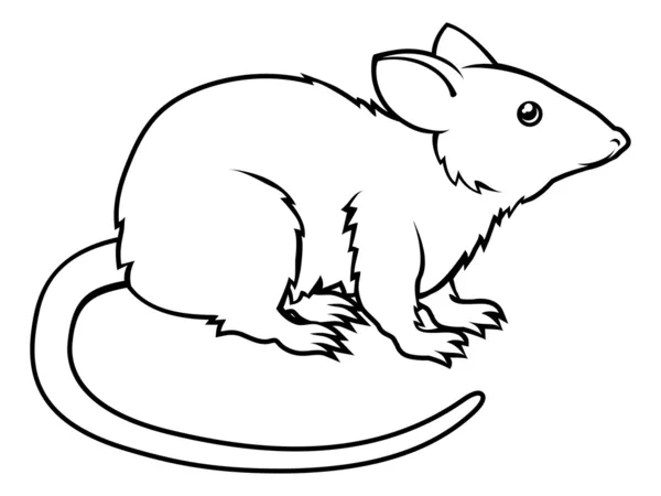 Illustration stylisée de rat — Image vectorielle