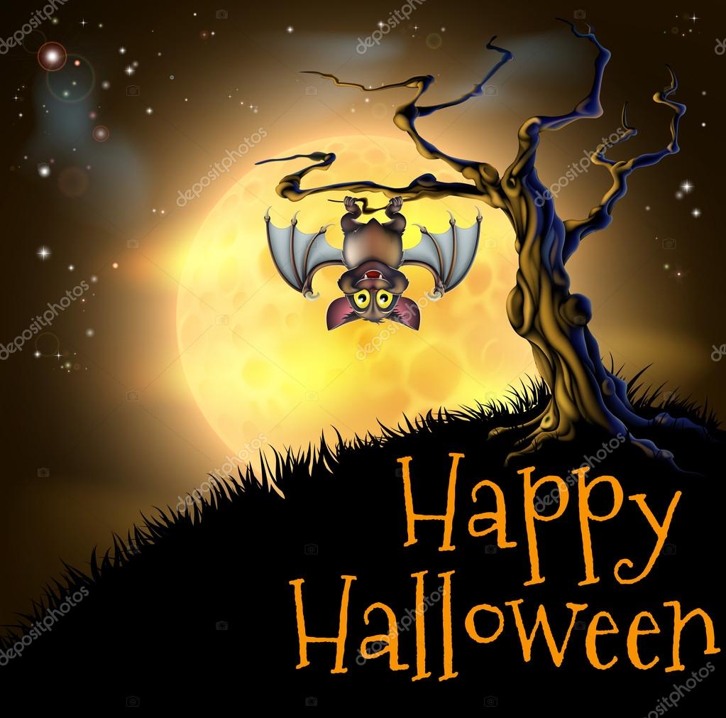 Orange Halloween vampire chauvesouris fond image vectorielle par