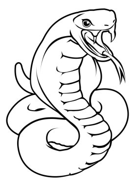 Stylised snake illustration clipart