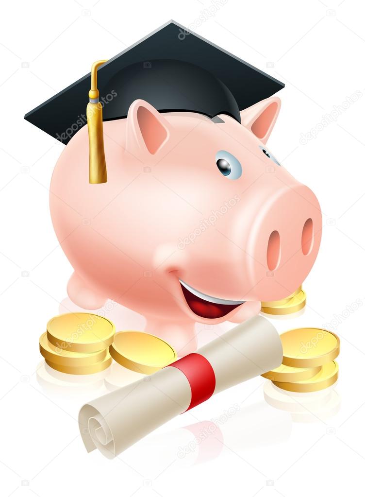 Saving for career piggy bank