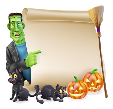 Cadılar Bayramı kaydırma frankenstein ile