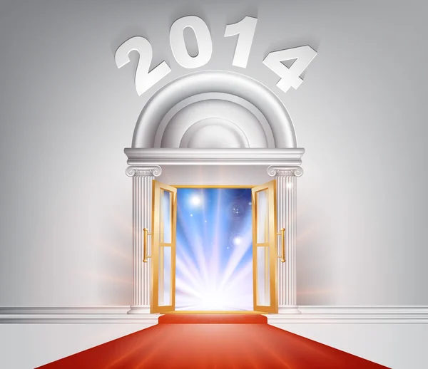 Nouvelle année Porte 2014 Concept — Image vectorielle