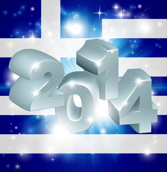 2014 Greek flag — Stock Vector