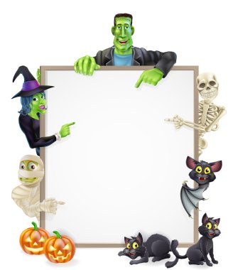 Halloween Sign Background clipart