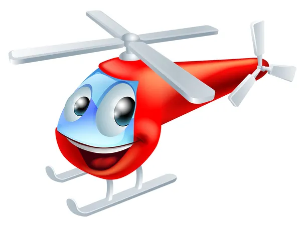 Helicopter cartoon character — Stock Vector