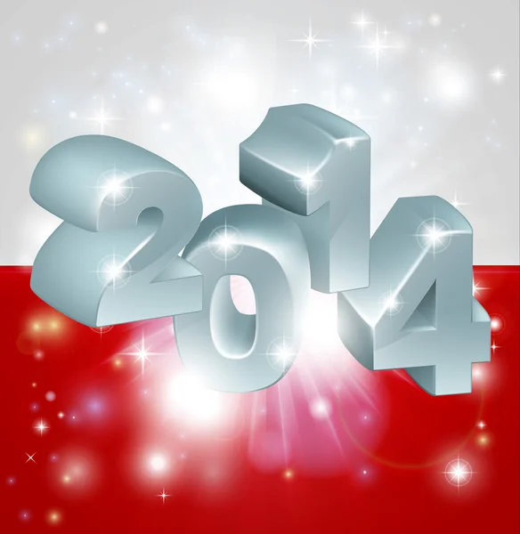 2014 Polonya bayrağı — Stok Vektör