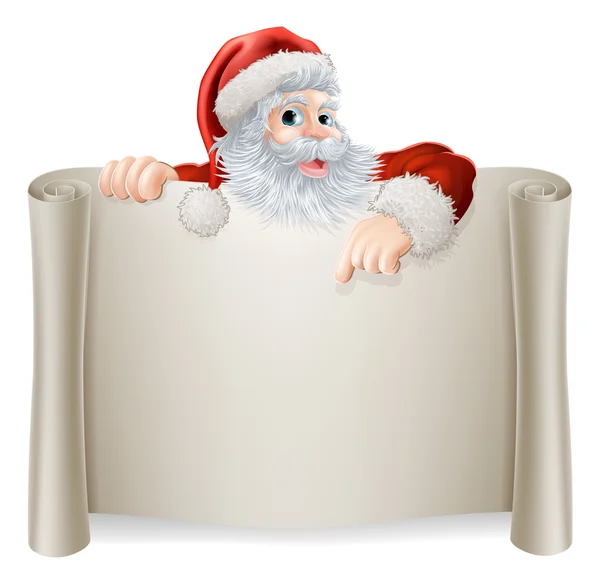 Christmas Vintage Santa Sign — Stock Vector
