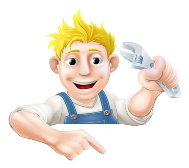 banner makinist gözetleme cartoon