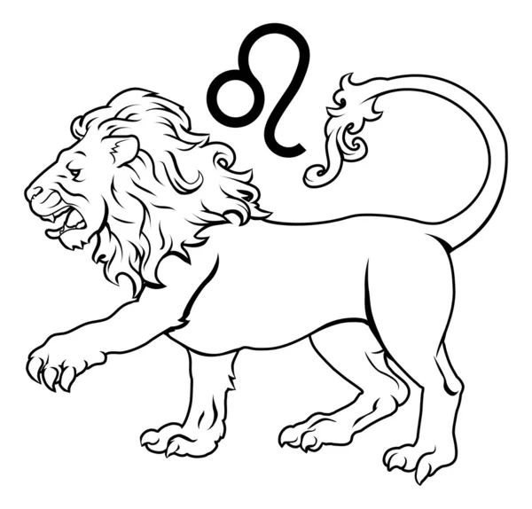 Leo sterrenbeeld Horoscoop Astrologie — Stockvector