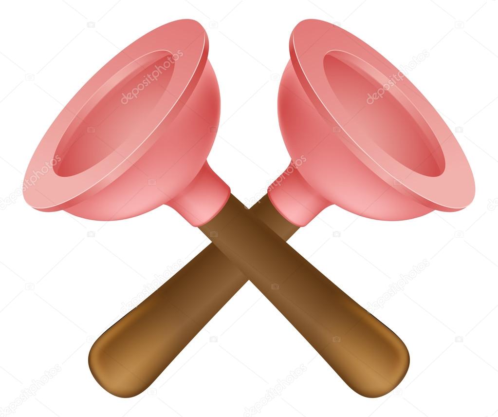Crossed plungers tools icon