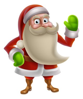 Santa sallayarak cartoon