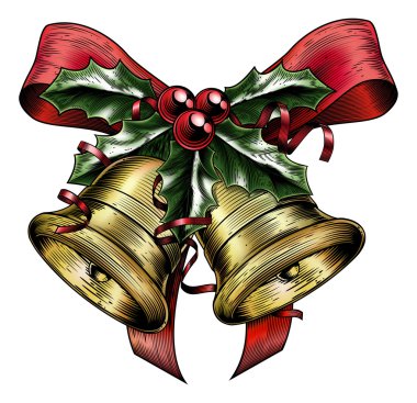 antika gravür yılbaşı holly yay