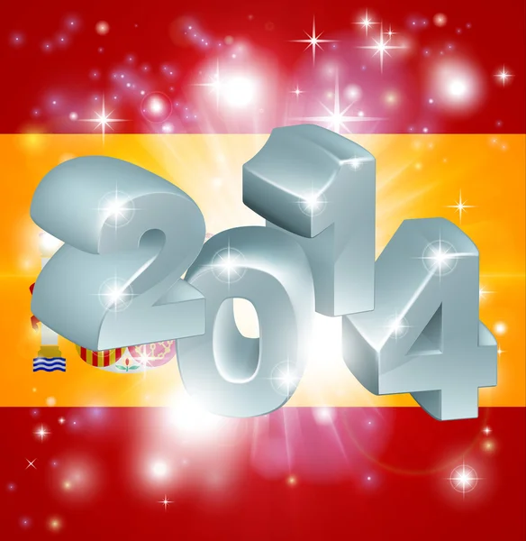 2014 Spaanse vlag — Stockvector