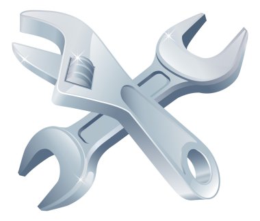 Crossed spanners tools clipart