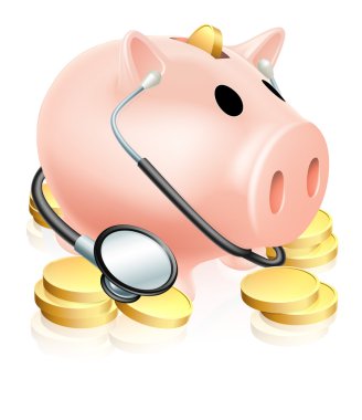 Medical Piggy Bank Concept clipart