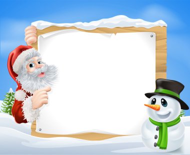 Santa kardan adam kar sahne