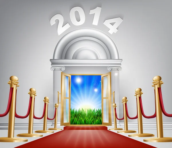 New Year Door 2014 — Stock Vector