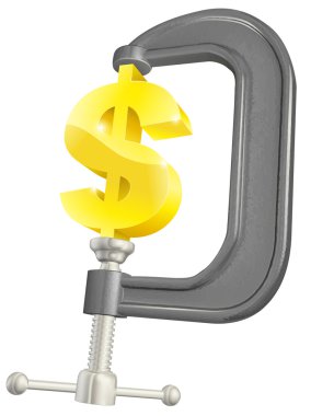 dolar işareti kelepçe kavram
