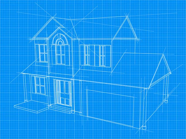 House blueprint — Stock Vector