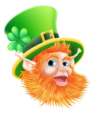 St Patricks Day Leprechaun Face clipart